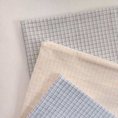 【 選布 】格子系列 - 水洗棉 備註顏色（粉/咖/綠/藍/黃/灰）2