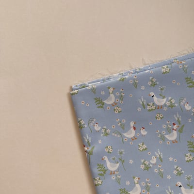 【 選布 】藍底鵝 741