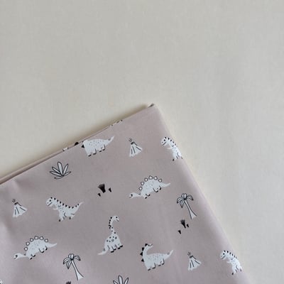 【 選布 】椰子樹恐龍 - 下單備註顏色（薄荷綠/粉底）1