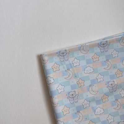 【 選布 】格子星星月亮 821