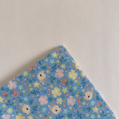 【 選布 】大耳草莓兔 - 下單備註顏色（藍底/粉紅底）2