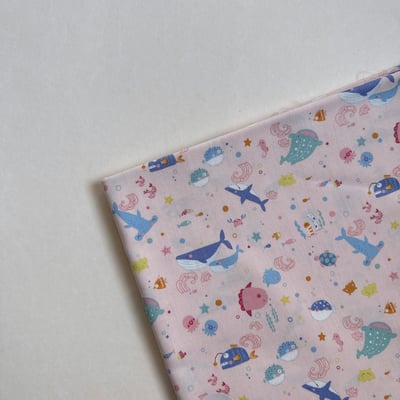 【 選布 】粉底海底世界（日本加價布款）011