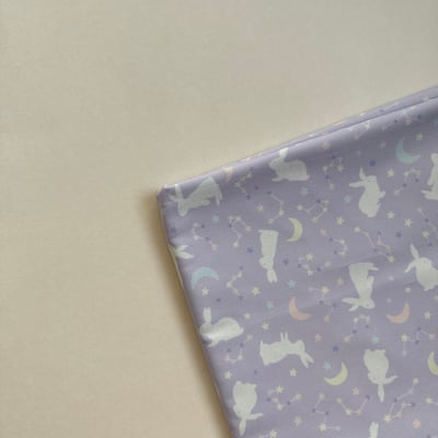 【 選布 】星星月亮兔 - 下單備註顏色 （粉底/紫底）1