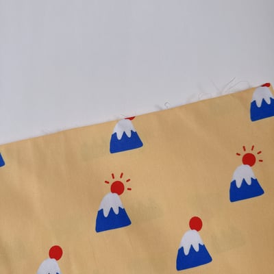 【 選布 】黃澄澄富士山  07 (台灣布）1