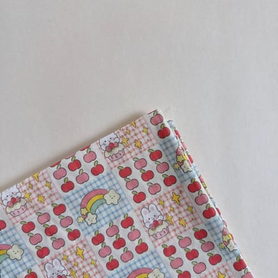 【 選布 】彩虹蘋果方格1