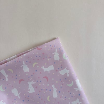 【 選布 】星星月亮兔 - 下單備註顏色 （粉底/紫底）2