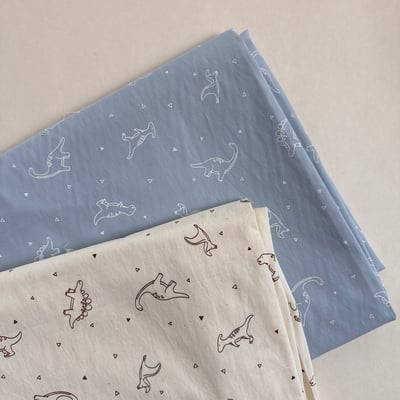 【 選布 】線條恐龍 - 下單備註顏色（藍底/白底）1