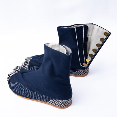 手工地下足袋：市松藍5