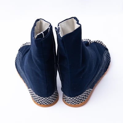 手工地下足袋：市松藍4
