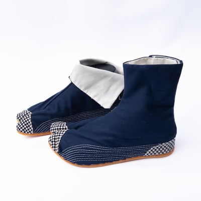 手工地下足袋：市松藍（訂製）6