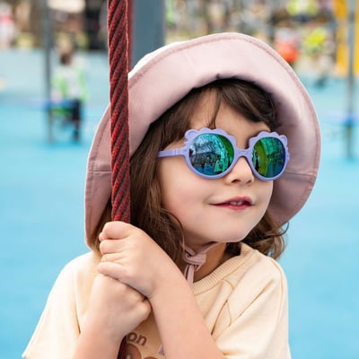 法國KiETLA 幼童休閒遮陽帽(天然棉白&粉)7