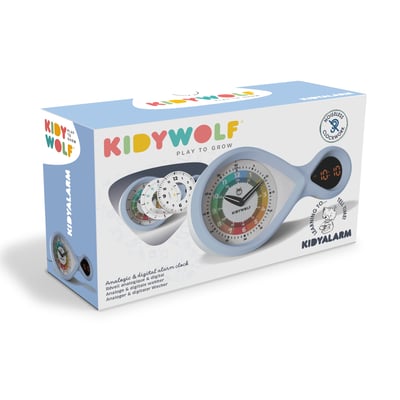 比利時KIDYWOLF 兒童啟蒙時鐘(粉藍)2