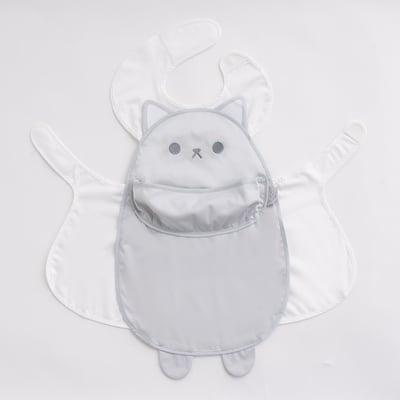 日本ABOO 動物造型長版圍裙(灰貓貓)8