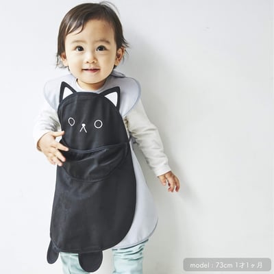 日本ABOO 動物造型長版圍裙(黑貓貓)2