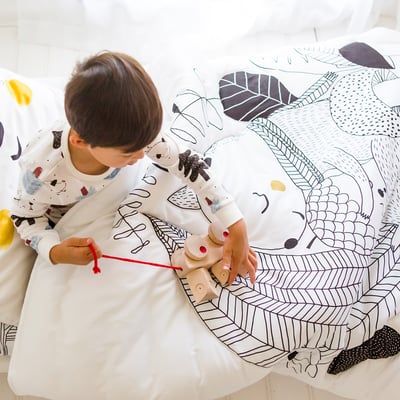 美國RookieHumans 多功能純棉絲柔被(晚安!松鼠)4