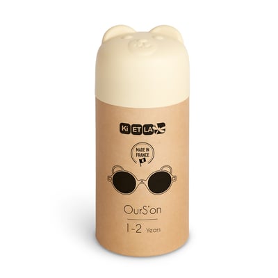 法國KiETLA OURS'ON萌貝熊幼兒太陽眼鏡(1-4Y 象牙白)3