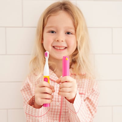 英國brush-baby 外出攜帶型GoKidz聲波電動牙刷(粉藍)6