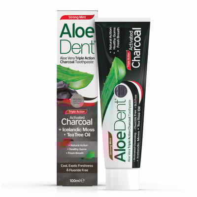 英國Aloe Dent-炭潔淨牙膏(無氟)1
