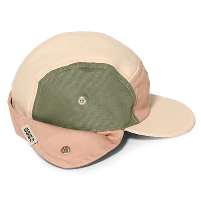 法國KiETLA 幼兒經典戶外運動帽(天然棉白&粉&綠)2