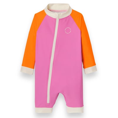 法國KiETLA ICONIK 幼童連身防曬泳衣(莓果粉橘)1