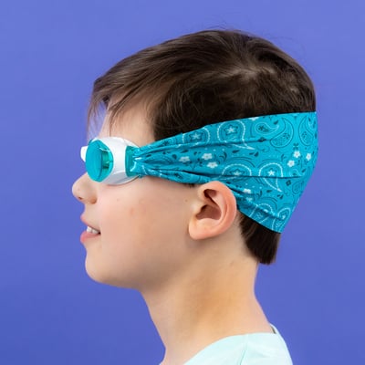 法國waterplops-兒童游泳泳鏡(佩斯利綠/透明)2