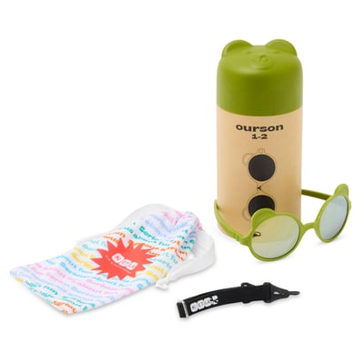 法國KiETLA OURSON萌貝熊幼兒太陽眼鏡（1-4Y｜橄欖綠）4