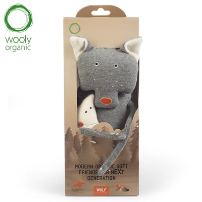 WoolyOrganic有機棉絨 安撫玩偶(灰狼)1