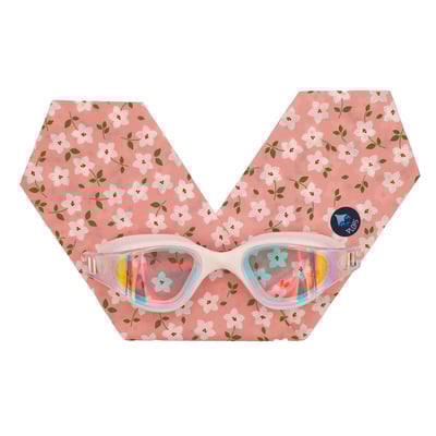 法國waterplops-成人游泳泳鏡(小白花/透明)1