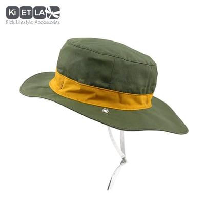法國KiETLA Kapel凱貝拉幼兒遮陽帽(軍綠加勒比海)1