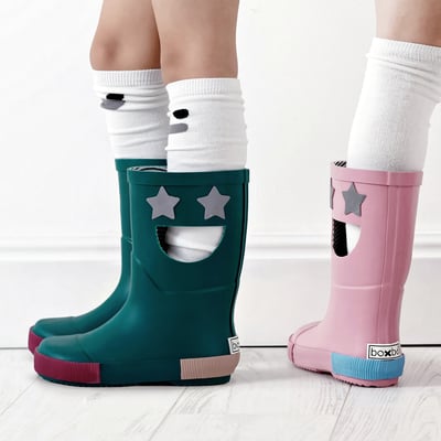法國BOXBO WISTITI STAR雨靴-我愛閃爍星(石青綠)5