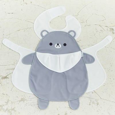 日本ABOO 動物造型長版圍裙(灰熊)11