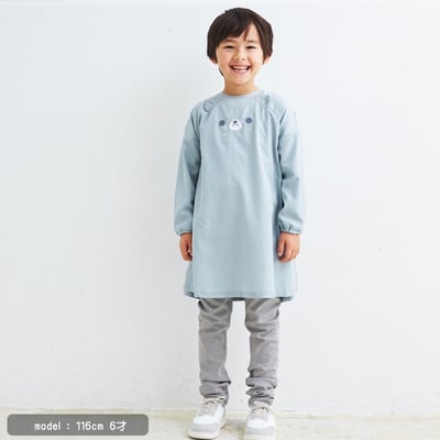 日本ABOO 動物造型長袖罩衫(淺藍熊熊)4