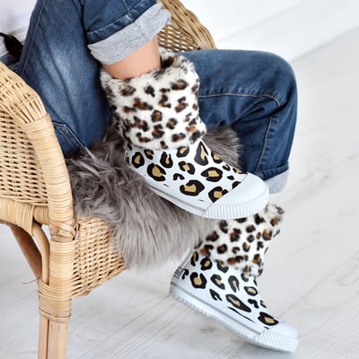 法國BOXBO LEON雨靴-愛時尚(豹紋白)8