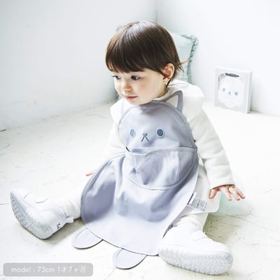 日本ABOO 動物造型長版圍裙(灰貓貓)4