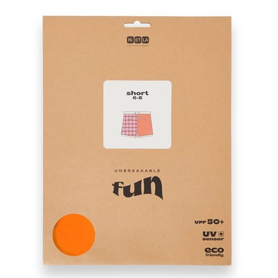 法國KiETLA ICONIK 游泳防曬海灘褲(陽光橘格)4