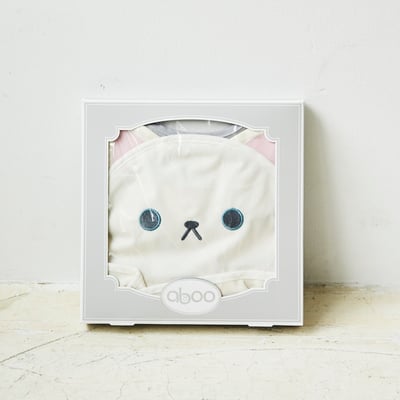 日本ABOO 動物造型長版圍裙(白貓貓)9