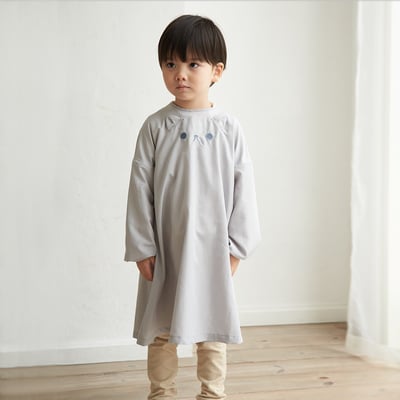 日本ABOO 動物造型長袖罩衫(淺灰貓貓)9