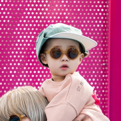 法國KiETLA 幼兒經典戶外運動帽(天然棉白&綠)7