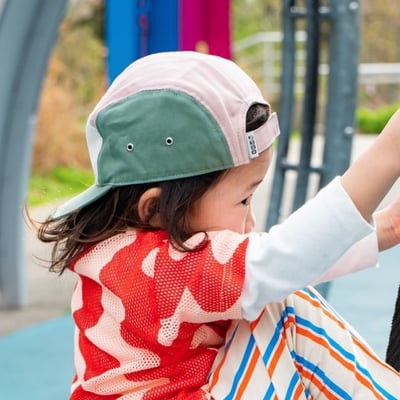法國KiETLA 兒童遮陽棒球帽(天然棉白&粉&綠)5