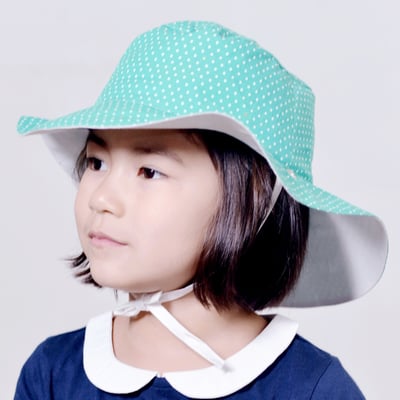 法國KiETLA Kapel凱貝拉幼兒遮陽帽(碧綠點點)4