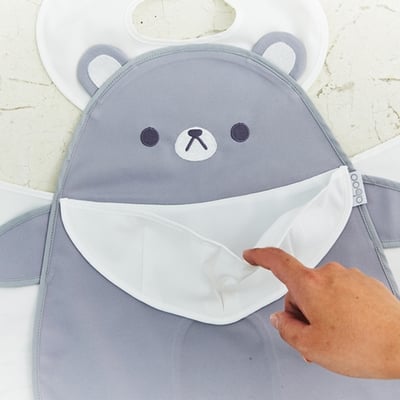 日本ABOO 動物造型長版圍裙(灰熊)10