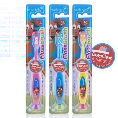 英國brush-baby 汪汪亮晶晶兒童牙刷(1入/6y+)2