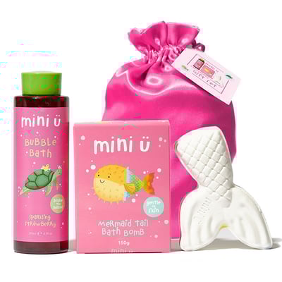 英國MINI U-粉紅美人魚套組(泡泡露+沐浴爆爆)1