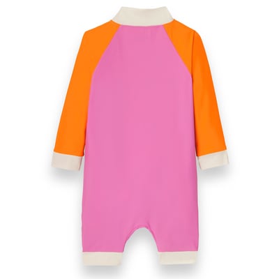 法國KiETLA ICONIK 幼童連身防曬泳衣(莓果粉橘)2