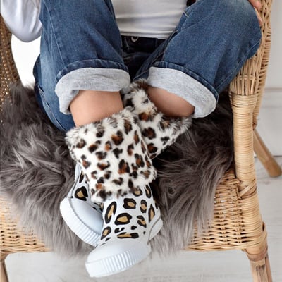 法國BOXBO LEON雨靴-愛時尚(豹紋白)7