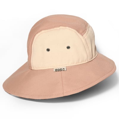 法國KiETLA 幼童休閒遮陽帽(天然棉白&粉)1