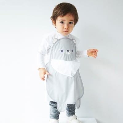 日本ABOO 動物造型長版圍裙(灰熊)9