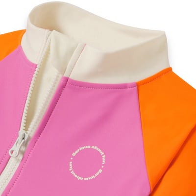 法國KiETLA ICONIK 幼童連身防曬泳衣(莓果粉橘)3