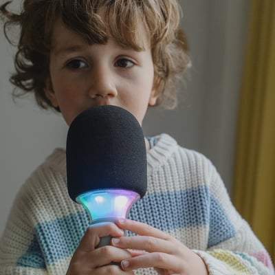 比利時KIDYWOLF 魔幻歡唱麥克風(幻彩綠)3