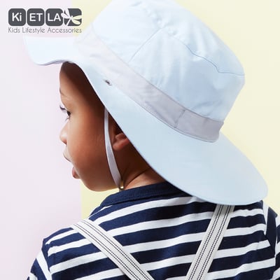 法國KiETLA Kapel凱貝拉幼兒遮陽帽(粉藍加勒比海)4